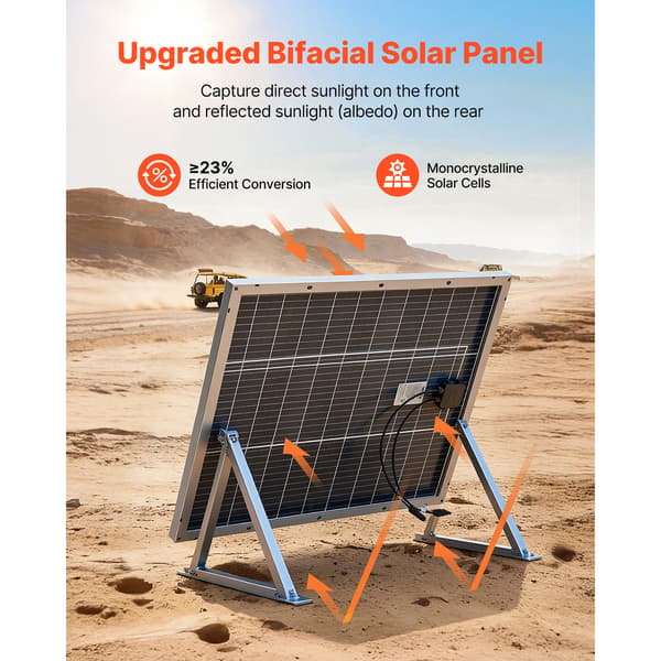 Aurinkopaneeli, 2 kpl bifacial-monokide, 81,5x66x3 cm