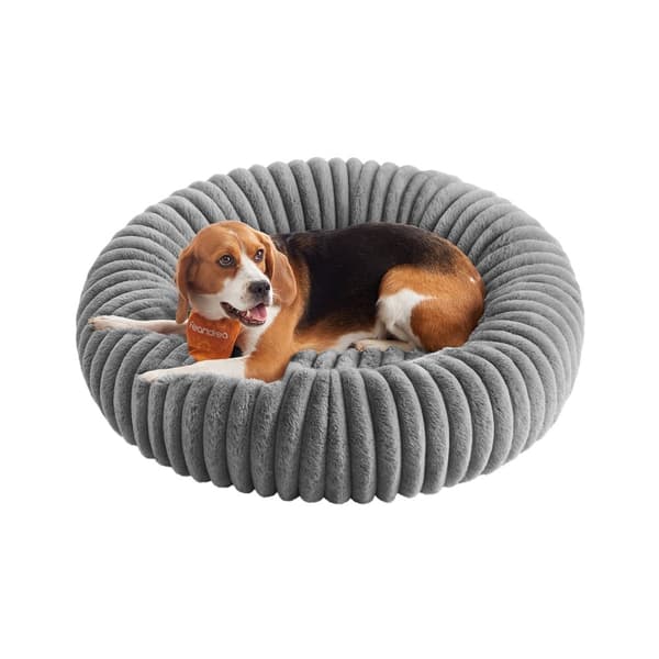 Hundbädd 80 cm Diameter tvättbar duvgrå
