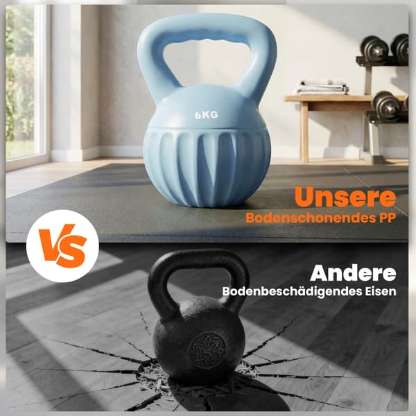 Kettlebell 17x17x23 cm Blå plastik