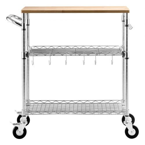 Köksvagn LX-C9394 76x46x91 cm silver