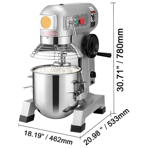 Madmixer, 18.7L, 53.3x46.2x78 cm, Sølv, Rustfrit stål
