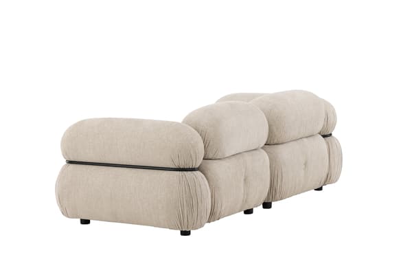Modulsofa Mika 2 dele, Beige/Sort