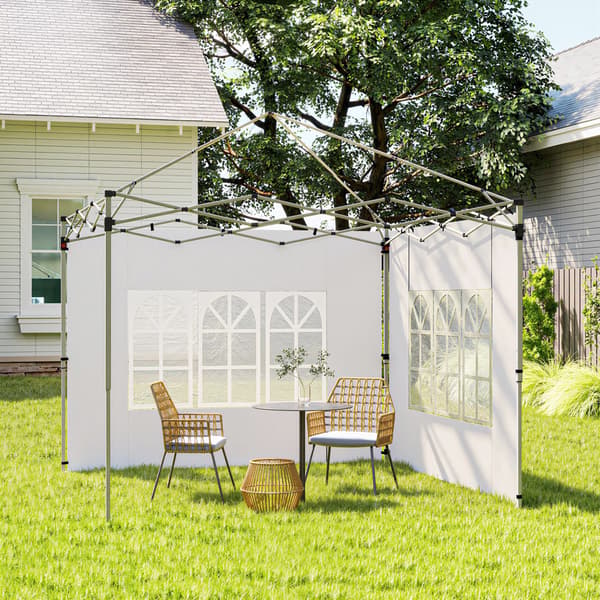 Pavillon Sidepanel Sæt, 295x195 cm, Hvid, Vandtæt