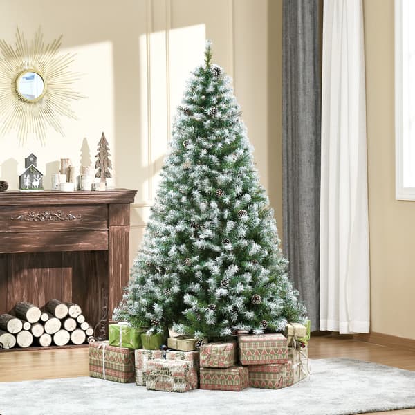 Kunstigt juletræ 180 cm grøn/hvid