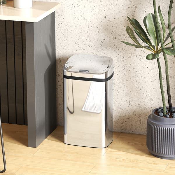 Sensor affaldsspand 30 L 33x25x57,5 cm sølv
