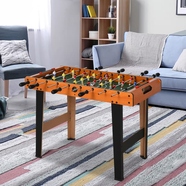 Bordfodboldbord 84,5x40x61,2 cm Sort, Rustfrit Stål