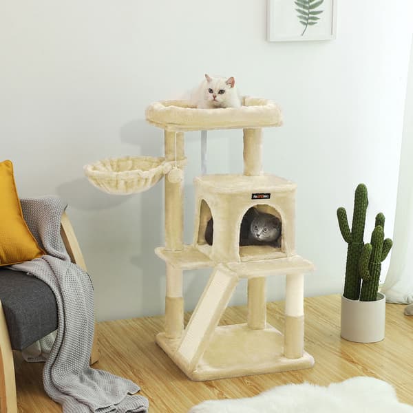 Kattträd 48x48x96 cm Beige
