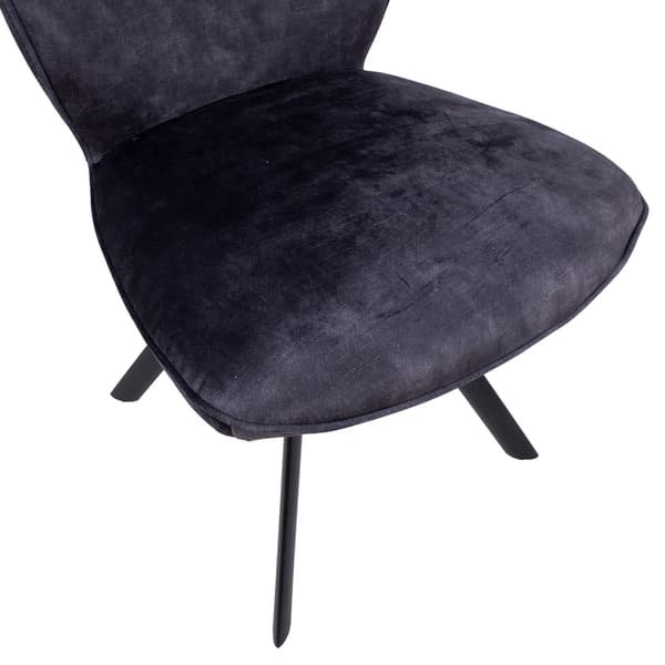 Stol Eddy 49x55x89 cm Mørkegrå Velour