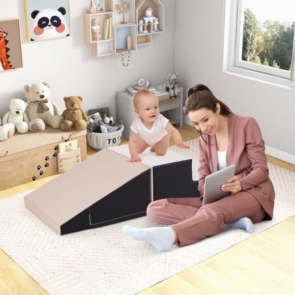 Step and Slide Climber Set 2 kpl 100x50x25 cm beige