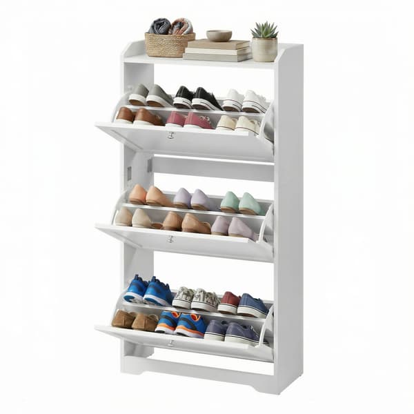 Skoskab 24x60x108 cm Hvid