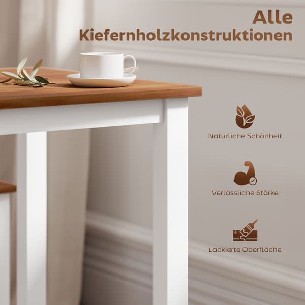 Matgrupp, 108x65x75 cm, Brun och Vit