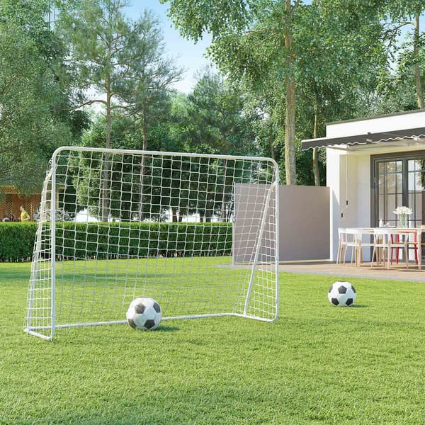 Fotbollsmål, 215x76x150 cm, Vit