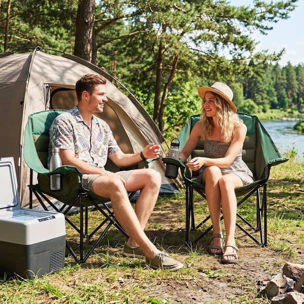Campingstol 92x69x103,5 cm grøn