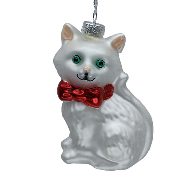 Juleophæng 9 cm Glas, Joy Cat