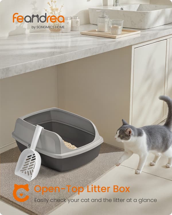 Kattebakke til kat 50,5x37,5x19,5 cm Grå Plastik