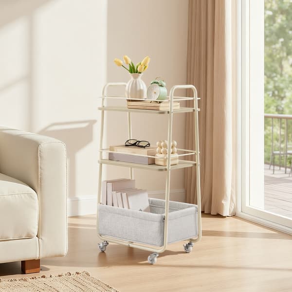 Serveringsvogn 43x30x81 cm Beige