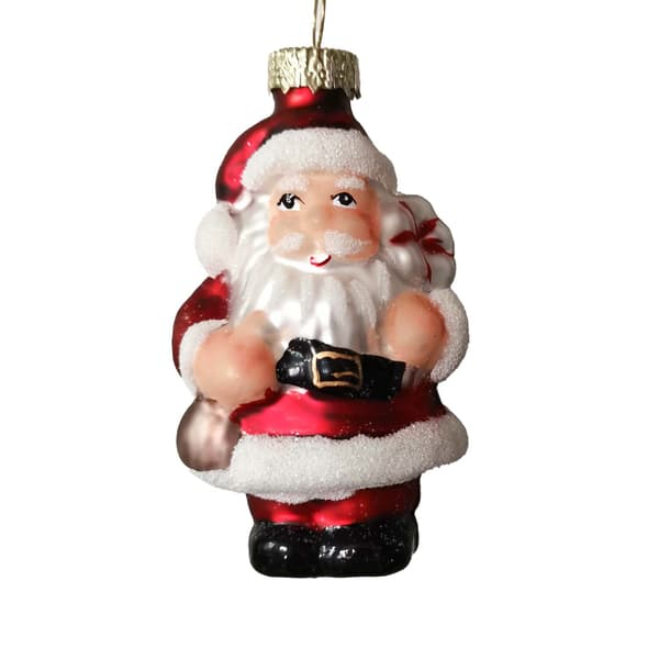 Juleophæng 8 cm Glas, Joy Santa