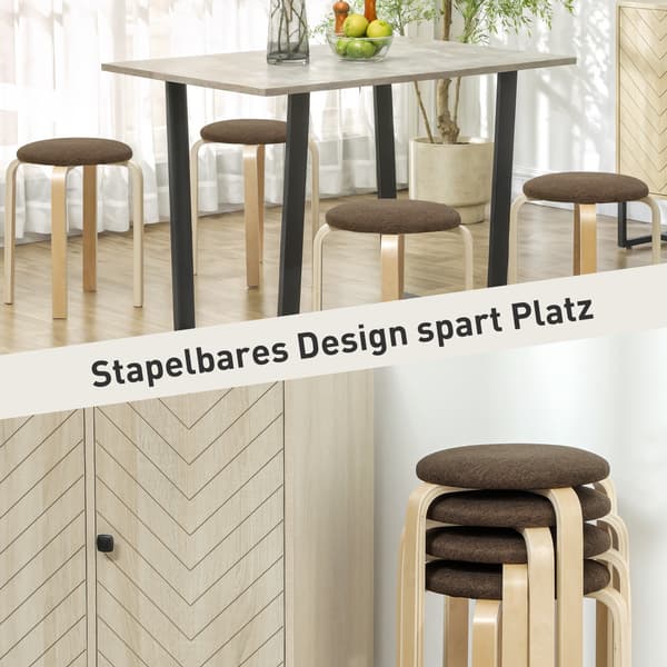 Pallset 4 delar 40x45 cm Brun trä