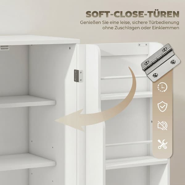 Köksbuffé 110x40x80 cm Vit MDF