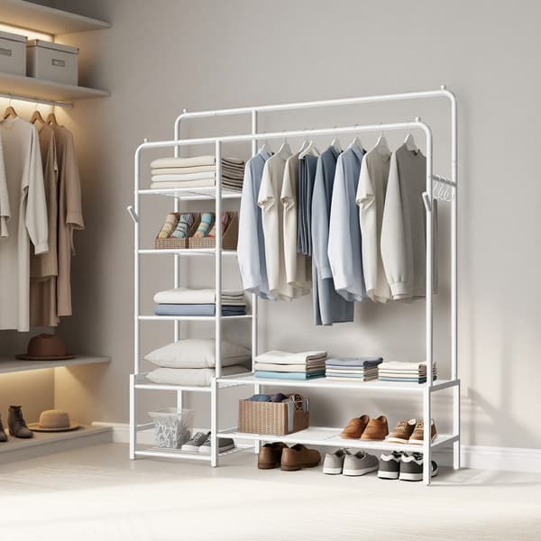 Klesstativ 45x115,8x172,8 cm Hvit Stål