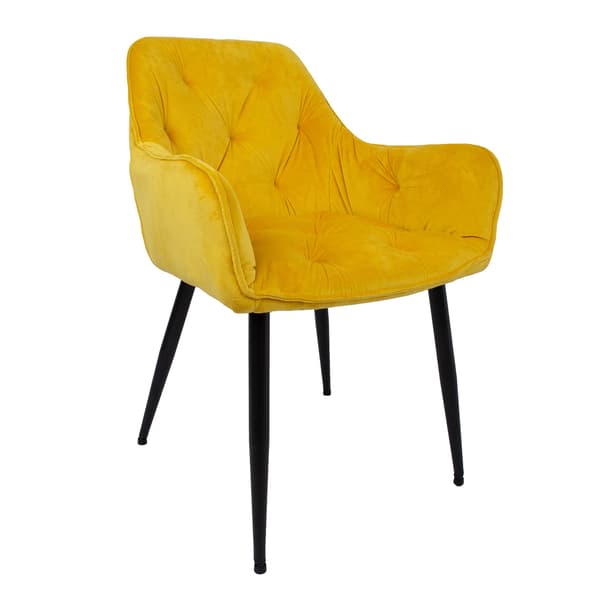 Stol BRITA 58x63x83 cm gul sammet