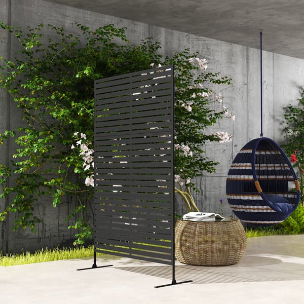 Rumdeler, 122x45x198 cm, Sort