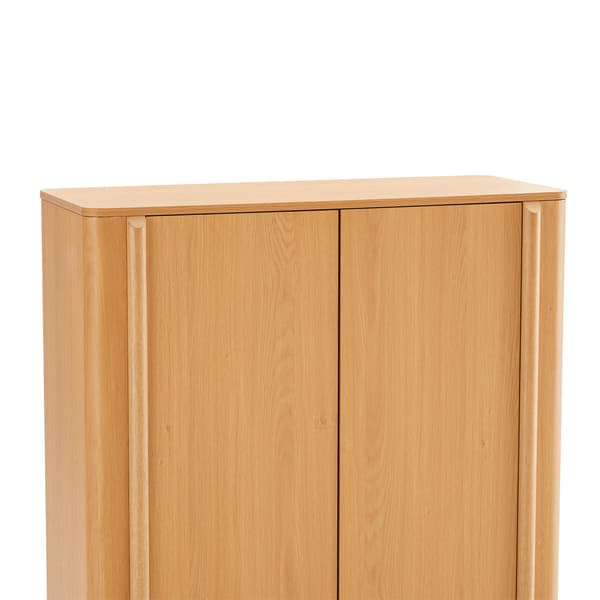 Highboard MORBEN 100x42x130 cm Tammi melamiini