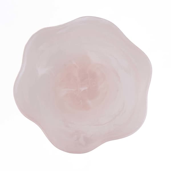 Fruktställ, 27x27x15 cm, Rosa Vit, Resin