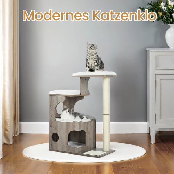 Kattetårn, 66x40x86 cm, greige, MDF