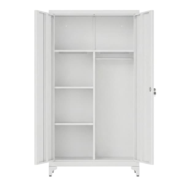 Flerbruks skap 80x40x165 cm Grått stål
