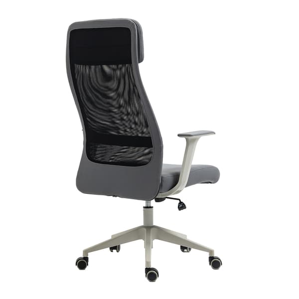 Kontorstol Elmer 67x62x113-124 cm Grå Sort