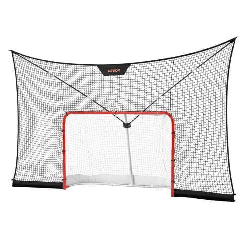 Hockeymål og bagstop-net sæt 366x213x67 cm