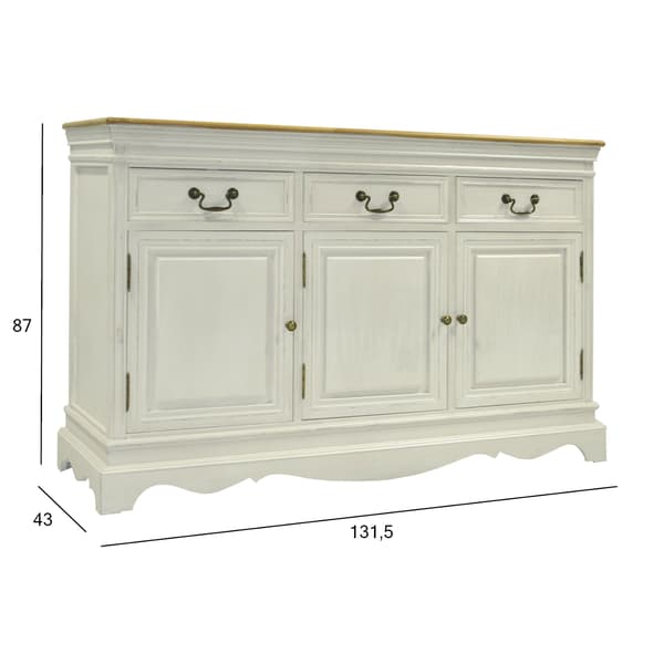 Sideboard SAMIRA 131,5x43x87 cm Vit