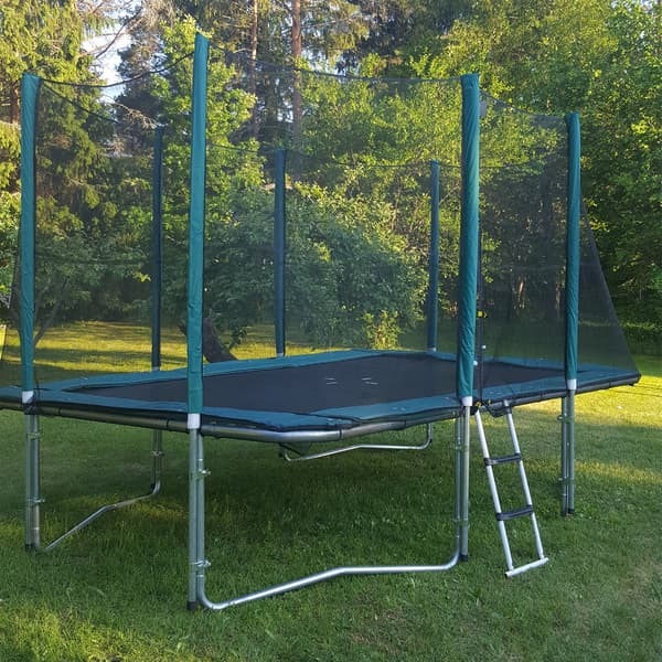 Trampolin 426x274x92 cm Grøn