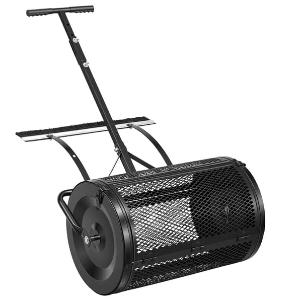 Kompostspreder 70x40x125 cm Sort Stål