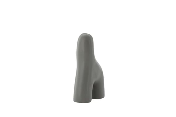 Vase, Aya, 16x9x4 cm, Mørkegrå