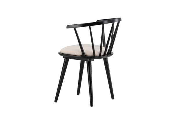 Spisebordsstol Bobby 50x48 cm Sort Gummitræ