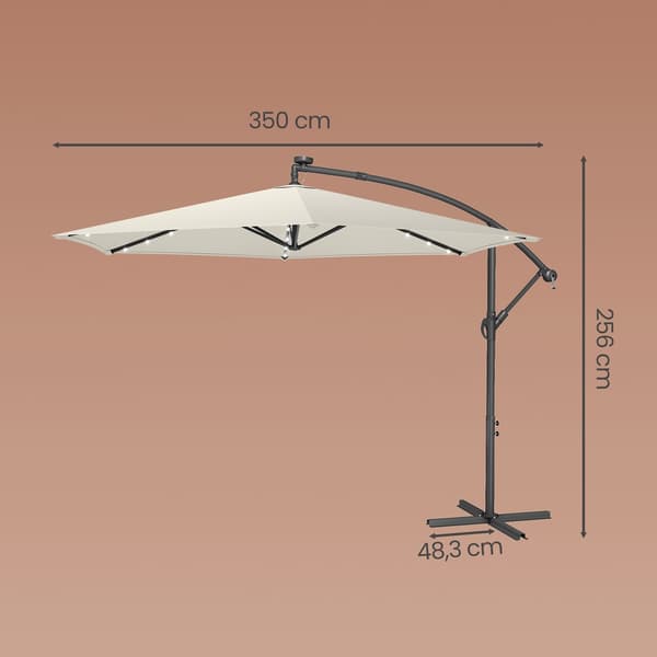 Parasol 350 cm diameter Beige