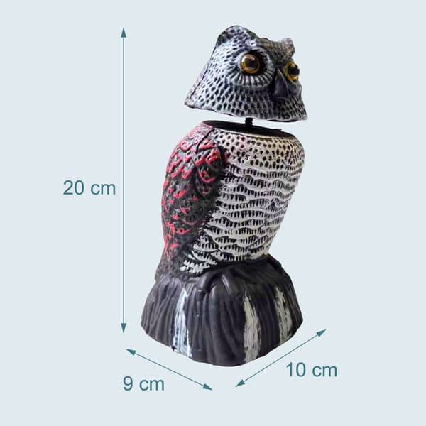 Linnunpelätin Pöllö 20x10x9 cm Harmaa, Kodustaar