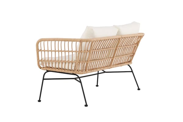 Lounge-sohva Isola Rattan Musta Beige