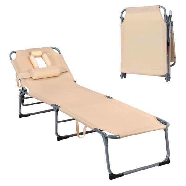 Foldbar solsengsstol, 194×61×36 cm, Blå , Star