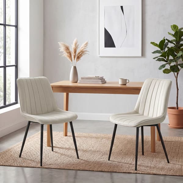 Spisesædestol sæt 57x48x80 cm Beige