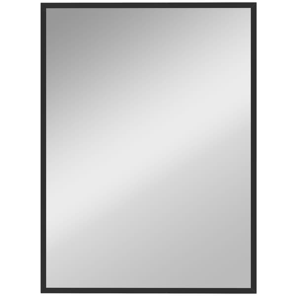 Väggspegel 76x101 cm svart MDF-ram