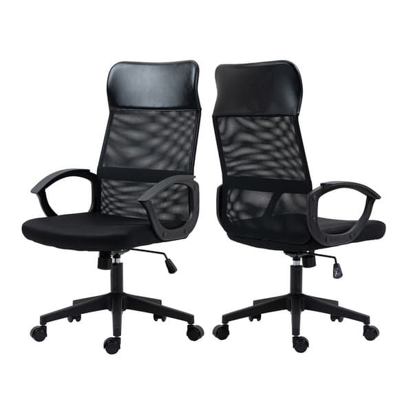 Kontorstol Linus 60x62x107-117 cm Sort