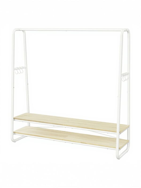 Klesstativ 45x138x160 cm Beige Stål