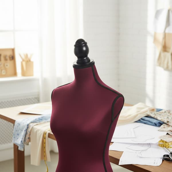 Kjoleform 130x41x34 cm Mørkerød Fløjl, Kodustaar