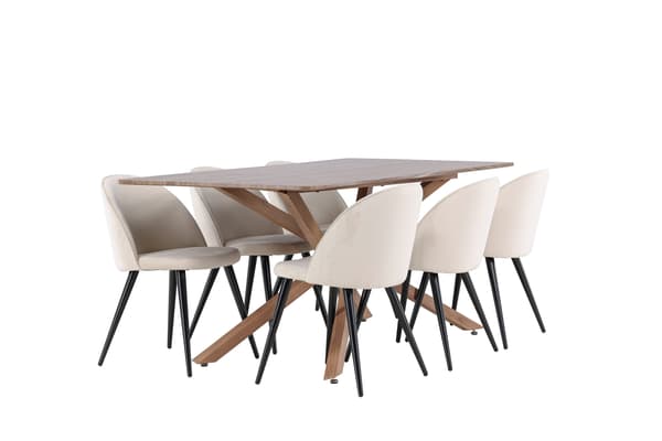 Spisebord Piazza 180x90 cm Mokka