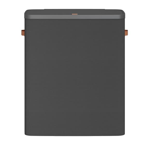 Tvättkorg 56x40x75 cm Svart Polyester