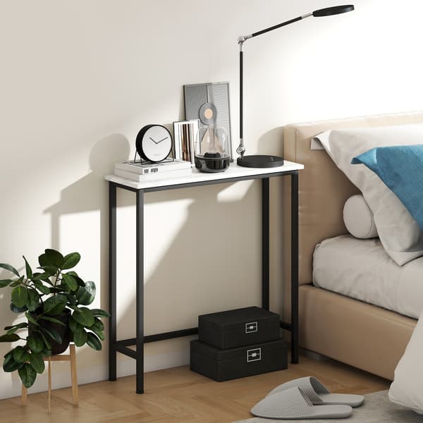 Konsolbord, 75x24x76 cm, Sort, justerbar