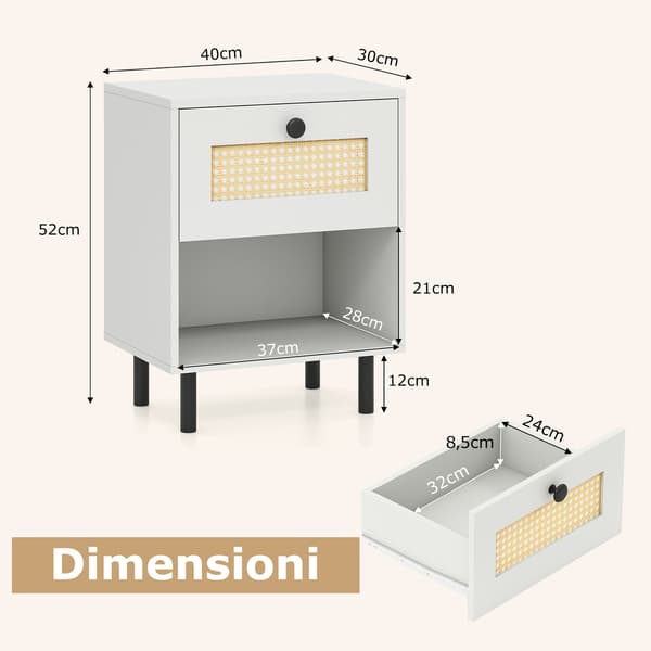 Natskabe 2 stk 40x30x52 cm hvide/sorte